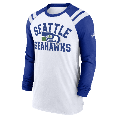 Shop Nike Seattle Seahawks Classic Arc Fashion  Men's Nfl Long-sleeve T-shirt In White