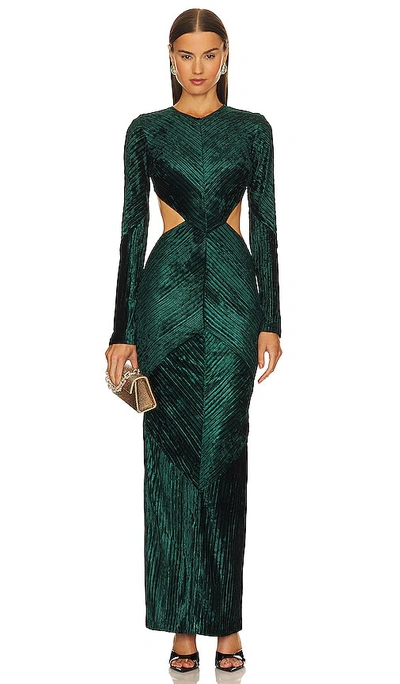 Michael Costello X Revolve Spencer Gown In Dark Green