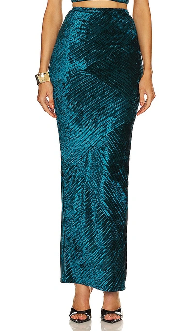 Shop Michael Costello X Revolve Spencer Skirt In Teal
