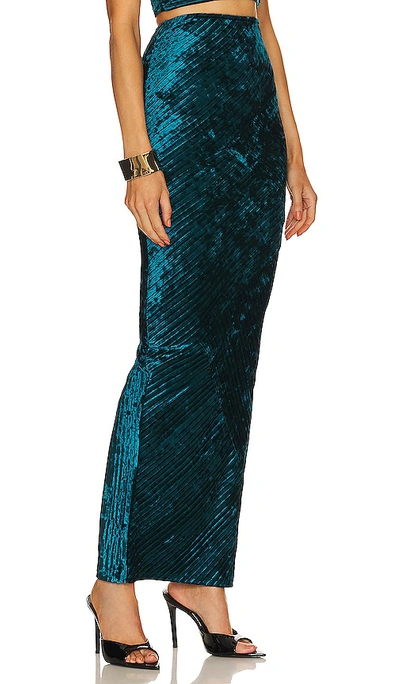 Shop Michael Costello X Revolve Spencer Skirt In Teal