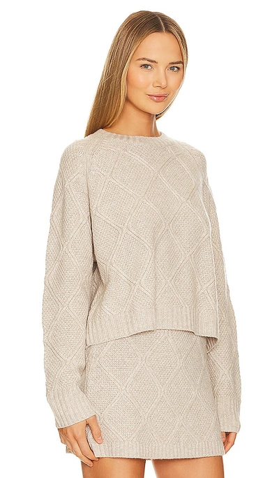 Shop One Grey Day Amelia Knit Pullover In Beige