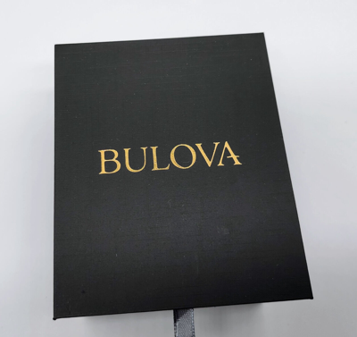 Pre-owned Bulova Sutton Green Dial Black Band Chronograph Men's Watch 96b310