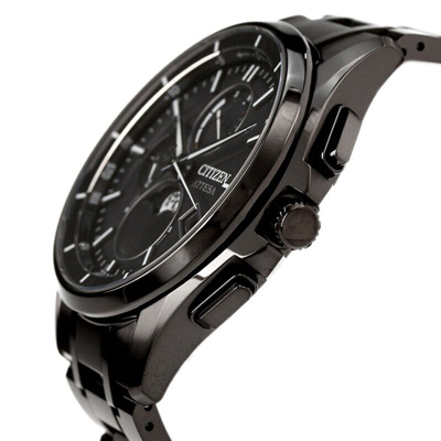 Pre-owned Citizen Attesa By1006-62e Moon Phase Eco-drive Atomic Solar Men Watch Japan