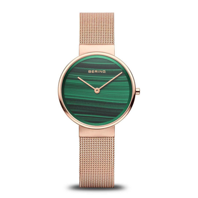 Pre-owned Bering Ladies Watch Wristwatch Slim Classic - 14531-368 Meshband