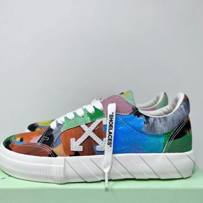 Pre-owned Off-white Arrow Women's Paintedcanvas Sneakers Size 38 Eu/8 Us Multicolor