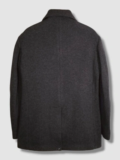 Pre-owned Neiman Marcus $895  Men Gray Double Breasted Wool Pea Overcoat Jacket Coat Sz Xl
