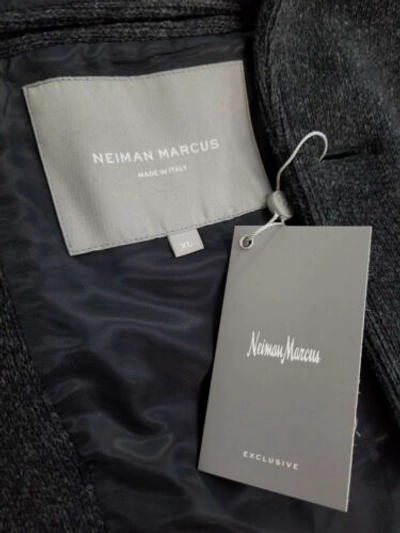 Pre-owned Neiman Marcus $895  Men Gray Double Breasted Wool Pea Overcoat Jacket Coat Sz Xl