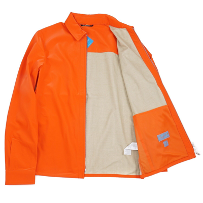 Pre-owned Marco Pescarolo Lustrous Stretch Techno Zip Jacket S (eu 48) In Orange