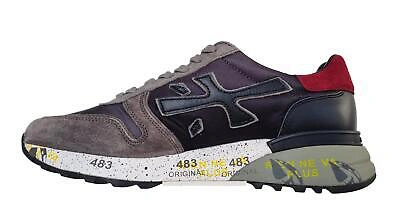 Pre-owned Premiata Men's Shoes Sneaker Fabric Suede Leather Mick_6420 Grey In Gray