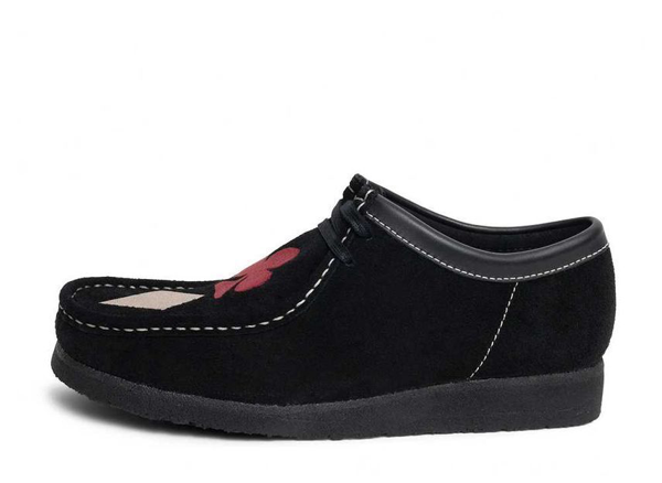 Pre-owned 26173697 Stussy Originals Wallabee Black Suede Red Gold (men's)