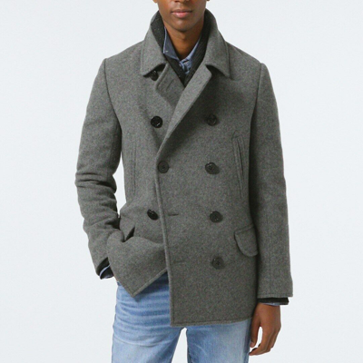 Pre-owned Jcrew J Crew Dock Peacoat Gray