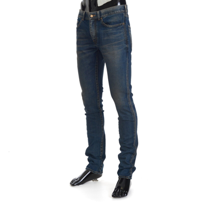 Pre-owned Saint Laurent 850$ Skinny Jeans - Winter Blue Denim, Low Rise, Five Pocket