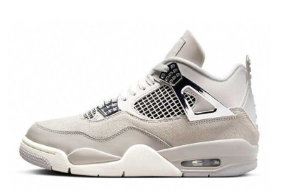 Pre-owned Jordan Nike Wmns Air  4 Retro Frozen Moments Aq9129-001 Us 7- 12 Women In Silver