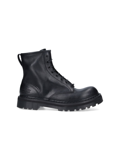 Shop Premiata Combat Boots In Black  