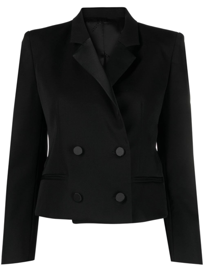 Shop Isabel Marant Crop Tuxedo Jacket In Black  