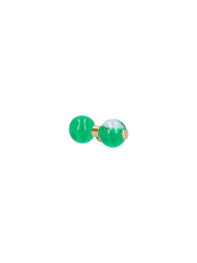 Shop Sunnei 'clessidra' Earrings In Green
