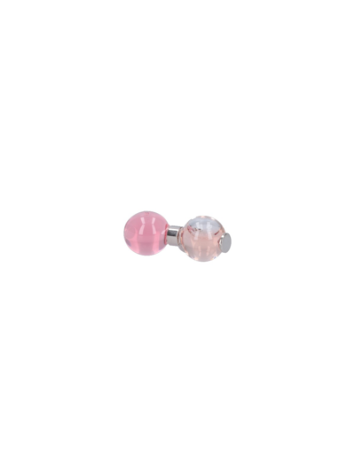 Shop Sunnei 'clessidra' Earrings In Pink