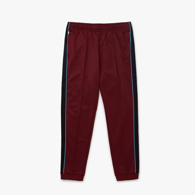 Shop Lacoste Men's Paris Regular Fit Colorblock Sweatpants - L - 5 In Red