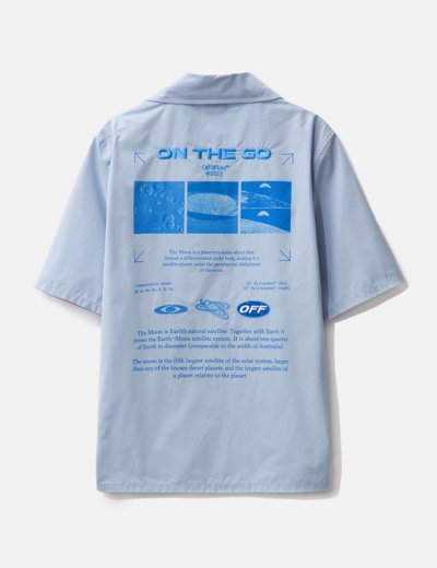 Shop Off-white Short Sleeve Onthego Shirt In Blue