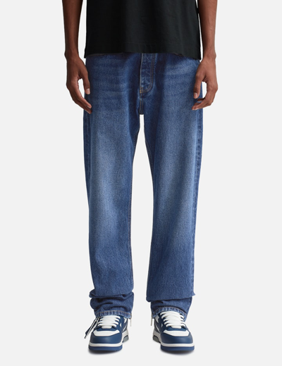 Shop Off-white Arr Tab Skate Jeans In Blue