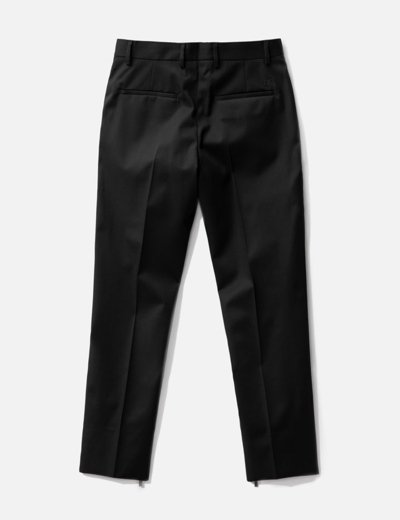 Shop Off-white Ow Embroidered Wool Pants In Black