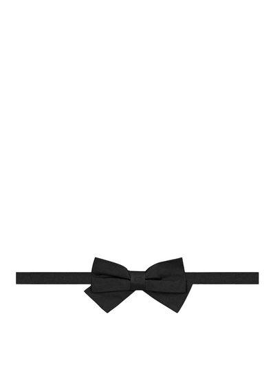 Shop Dior Black Silk Bow Tie