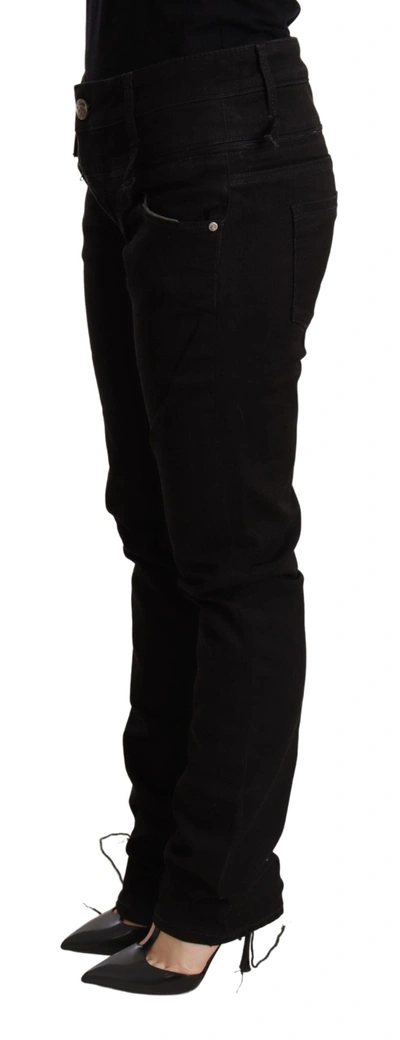 Acht Black Low Waist Skinny Denim Jeans Trouser In Black