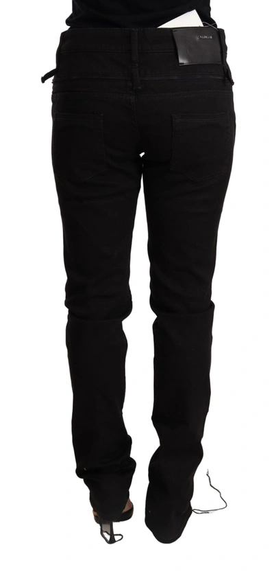 Acht Black Low Waist Skinny Denim Jeans Trouser In Black