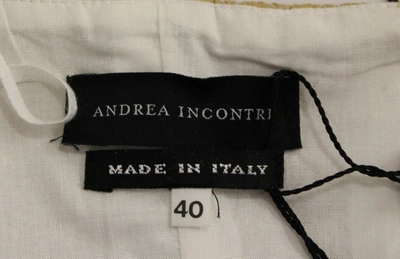 Shop Andrea Incontri Exclusive Silk-blend Beige Off-shoulder Women's Top