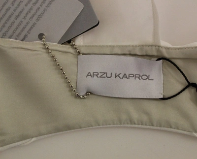 Arzu Kaprol Lashes Open Back Vest Jacket In White