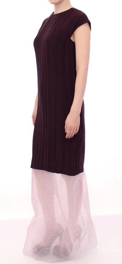 Shop Barbara Casasola Elegant Lavender Silk Long Women's Dress In Purple