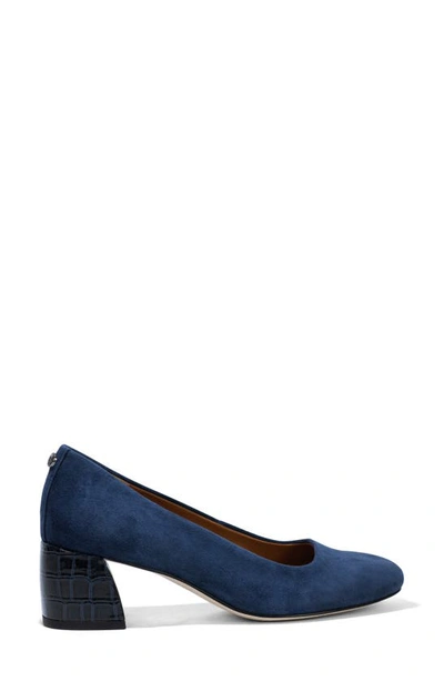 Donald Pliner Square Toe Pump In Navy