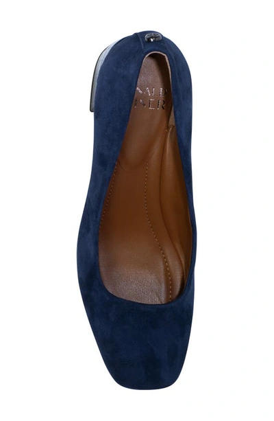 Donald Pliner Square Toe Pump In Navy