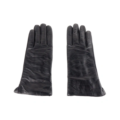 Shop Cavalli Class Elegant Black Lambskin Leather Women's Gloves