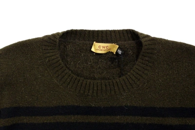 Costume National Elegant Crewneck Striped Sweater Men's Pullover In Brown
