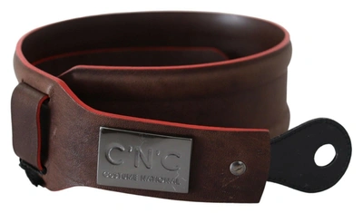 Costume National Elegant Dark Brown Leather Fashion Women's Belt In Brown