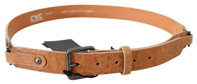 Costume National Light Brown Genuine Leather Belt In Brown