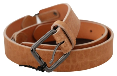 Costume National Light Brown Genuine Leather Belt In Brown