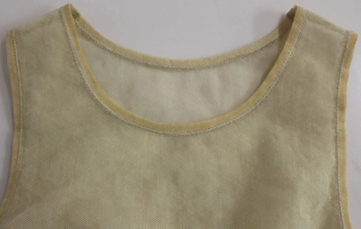Dolce & Gabbana Beige Sleeveless Cotton Top Tank Blouse In Beige