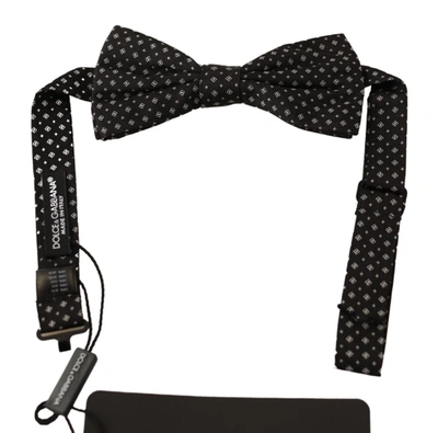Shop Dolce & Gabbana Elegant Silk Black Fantasy Bow Men's Tie