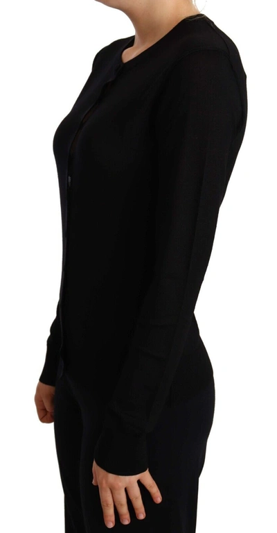 Shop Dolce & Gabbana Elegant Crewneck Virgin Wool Women's Sweater In Black