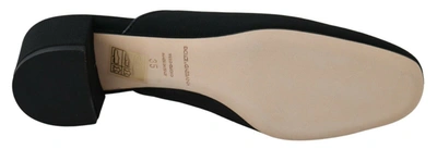 Dolce & Gabbana Black Grosgrain Slides Sandals Women Women's Shoes In Black