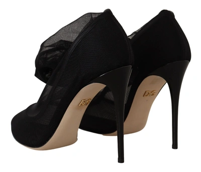 Shop Dolce & Gabbana Elegant Stretch Sock Boot Women's Pumps In Black