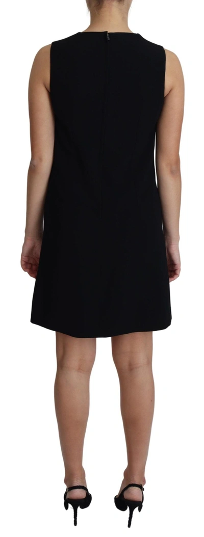 Dolce & Gabbana Elegant Sleeveless Shift Mini Dress In Black