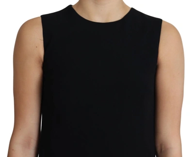 Dolce & Gabbana Elegant Sleeveless Shift Mini Dress In Black