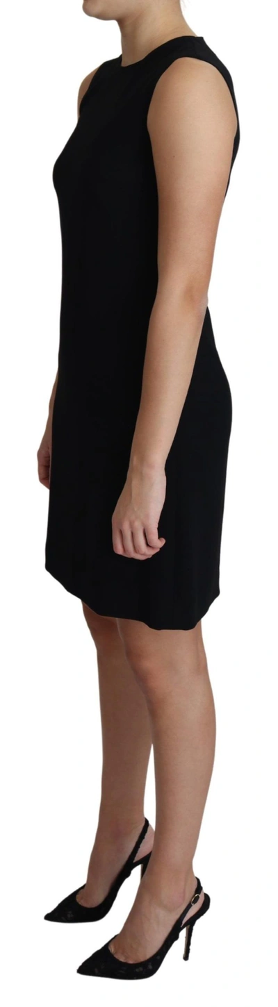 Dolce & Gabbana Elegant Sleeveless Shift Mini Dress In Black