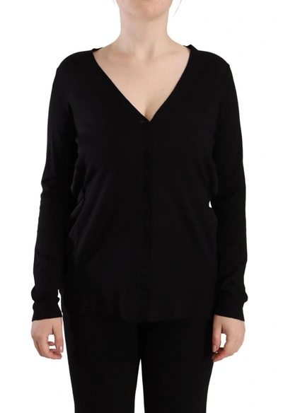 Shop Dolce & Gabbana Black Wool V-neck Long Sleeves Pullover Women's Top