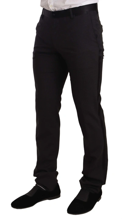 Dolce & Gabbana Blue Velvet Cotton Slim Fit Smoking Suit In Blue