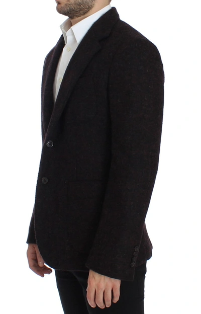 Dolce & Gabbana Bordeaux Alpaga Two Button Blazer In Bordeaux