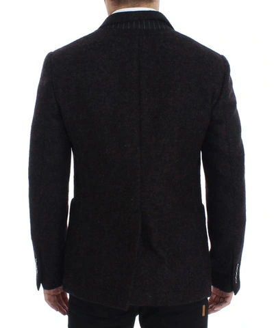 Dolce & Gabbana Bordeaux Alpaga Two Button Blazer In Bordeaux